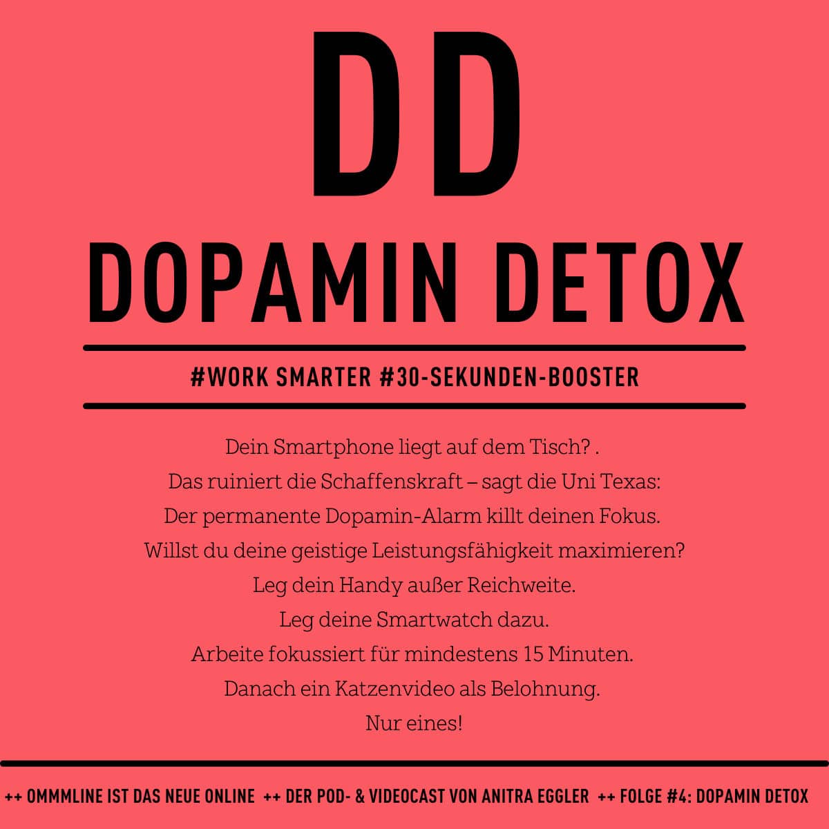 Work-smarter-Tipp Dopamin Detox ©Anitra Eggler
