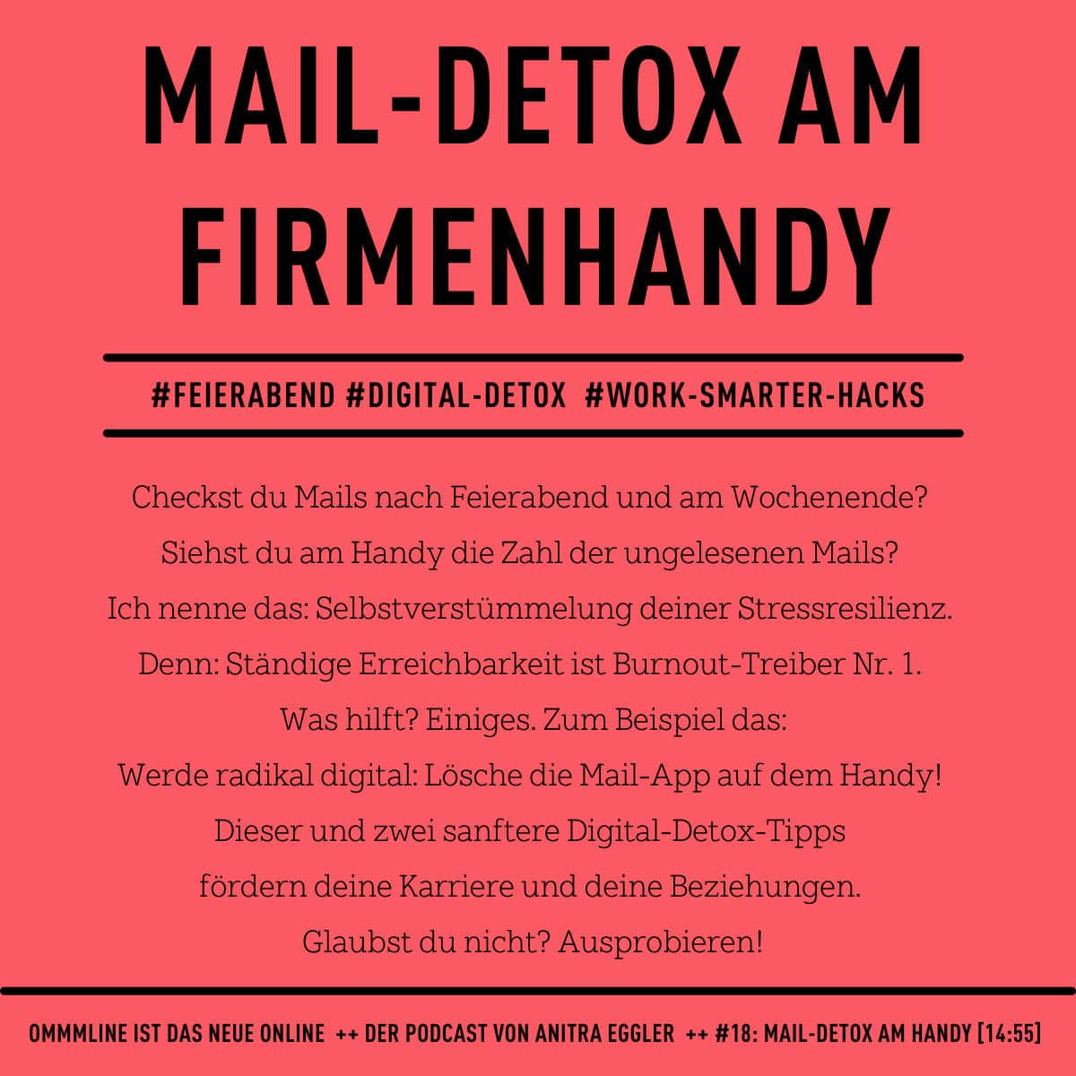 Digital-Detox-Tipp: Mail-Detox am Firmenhandy