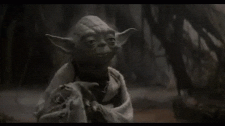 Scroll you must: Ein Gif mit Yoda. 